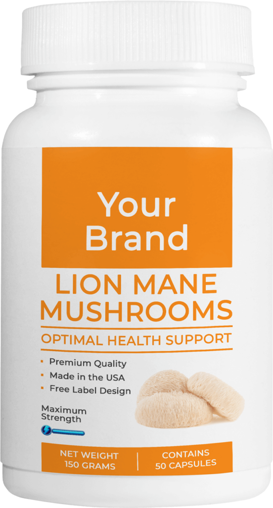 Private Label Lion's Mane Mushroom Capsules